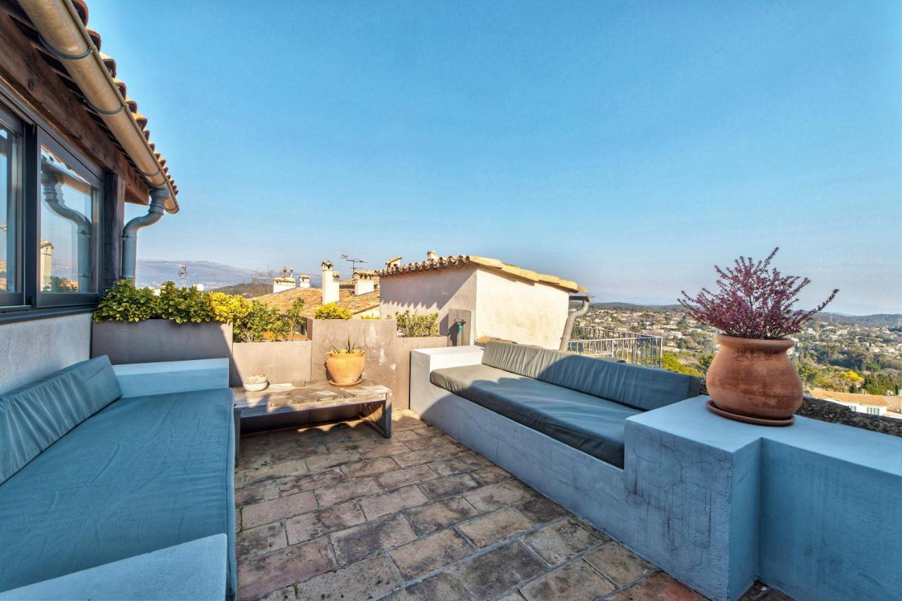 Townhouse Mougins In The Old Village, Fantastic View, Sea And Mountains Exteriér fotografie