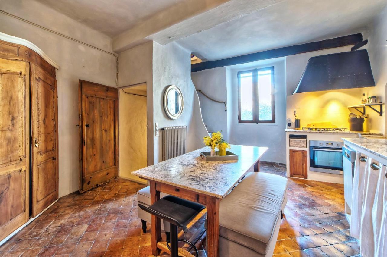 Townhouse Mougins In The Old Village, Fantastic View, Sea And Mountains Exteriér fotografie