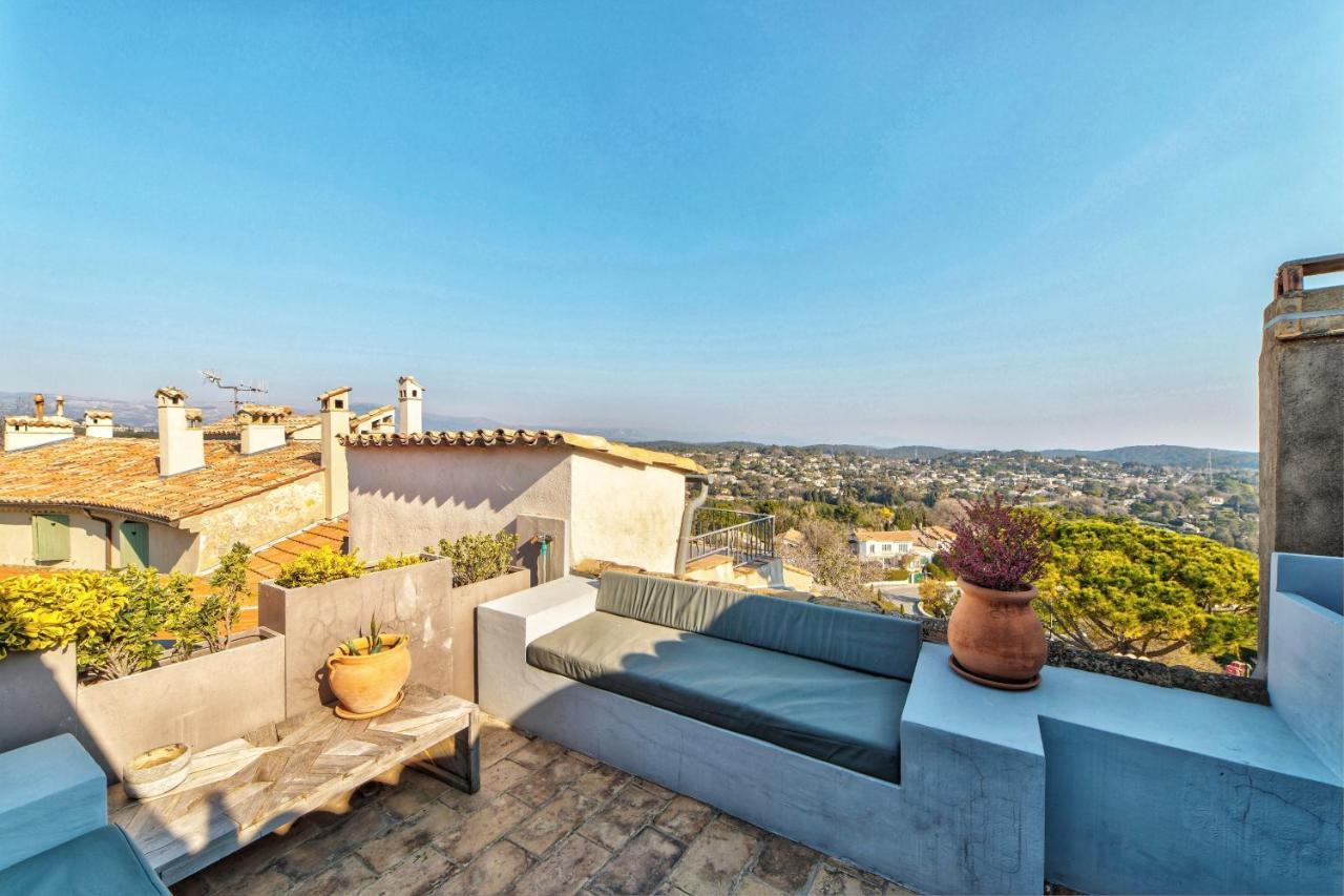 Townhouse Mougins In The Old Village, Fantastic View, Sea And Mountains Exteriér fotografie