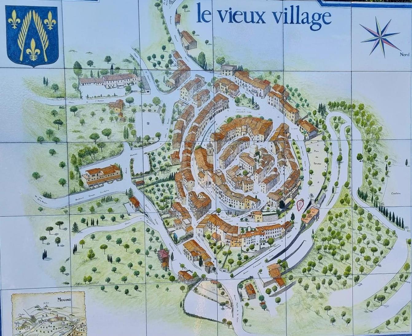 Townhouse Mougins In The Old Village, Fantastic View, Sea And Mountains Exteriér fotografie